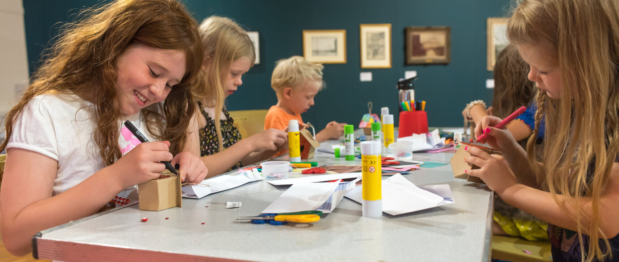 Children during craft session