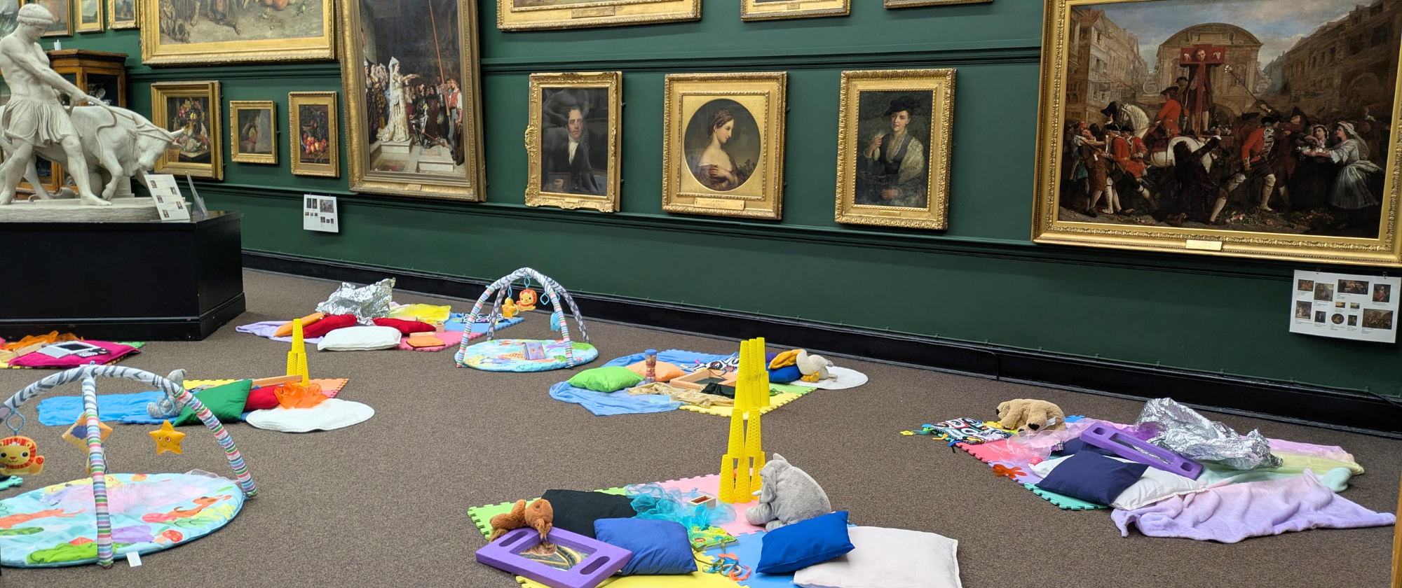 Gallery Babies set-up in gallery