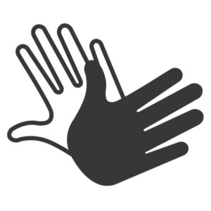 Signing hands symbol