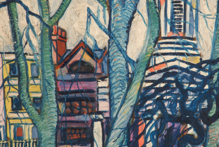 Trees and Buildings - JW Nunn copyright Salford Museum