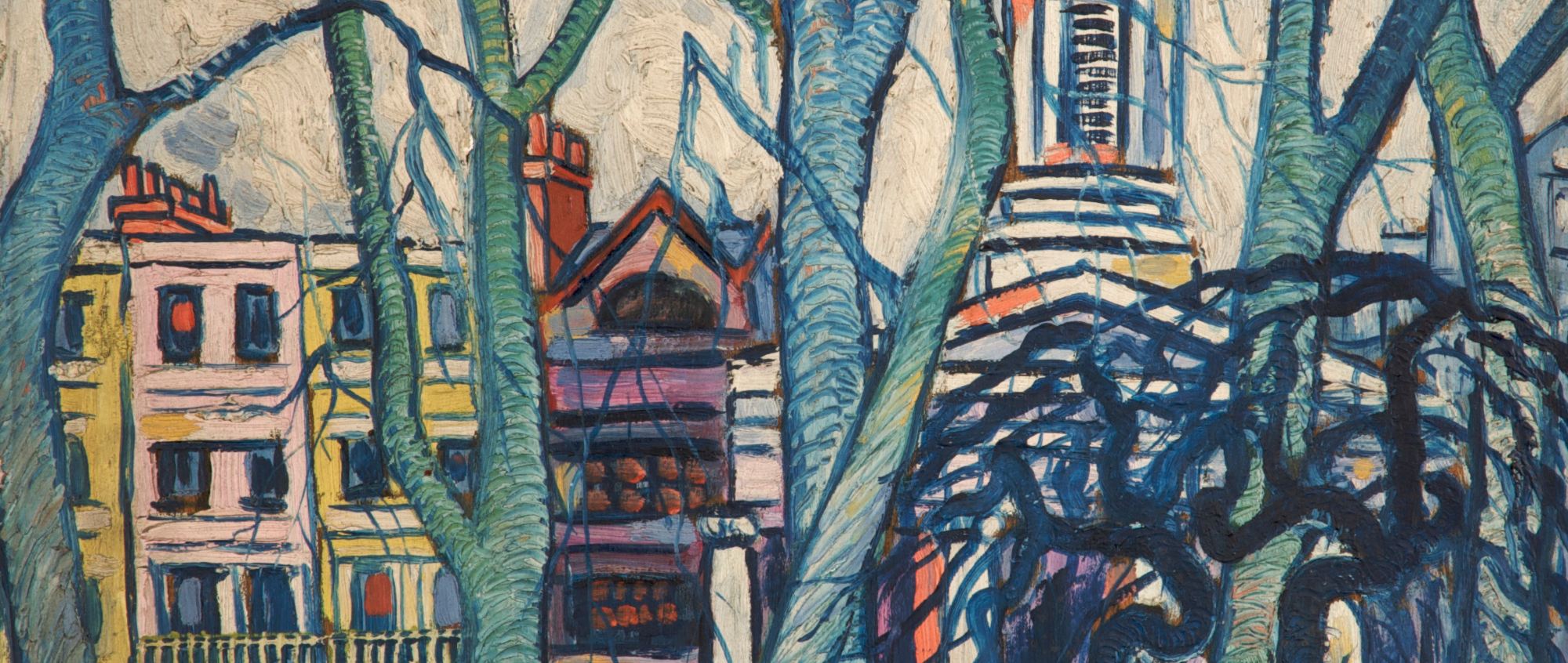 Trees and Buildings - JW Nunn copyright Salford Museum
