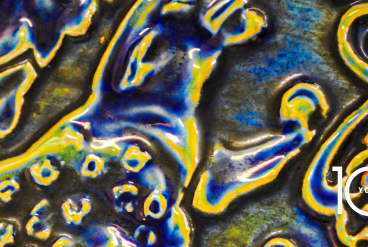 Pilkington's tile with Your Salford 100 logo