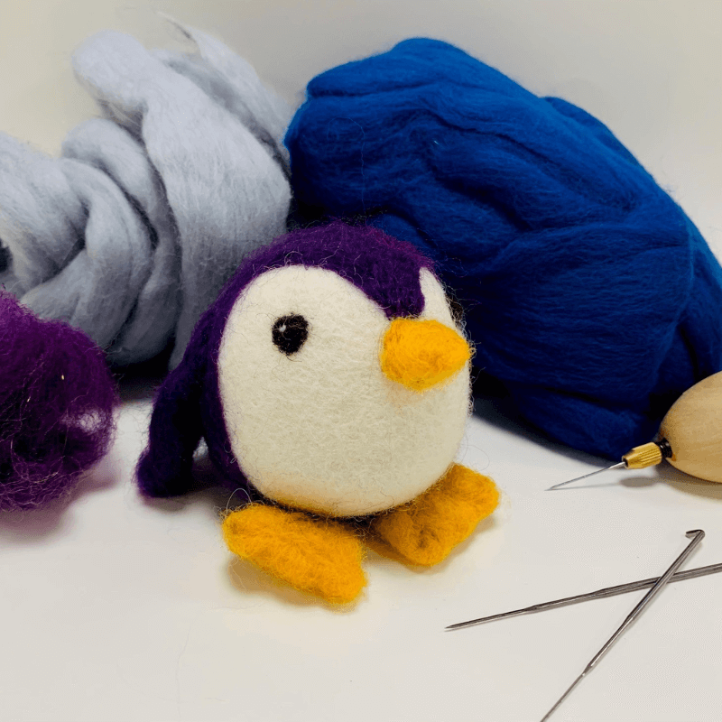 Needle felted penguin