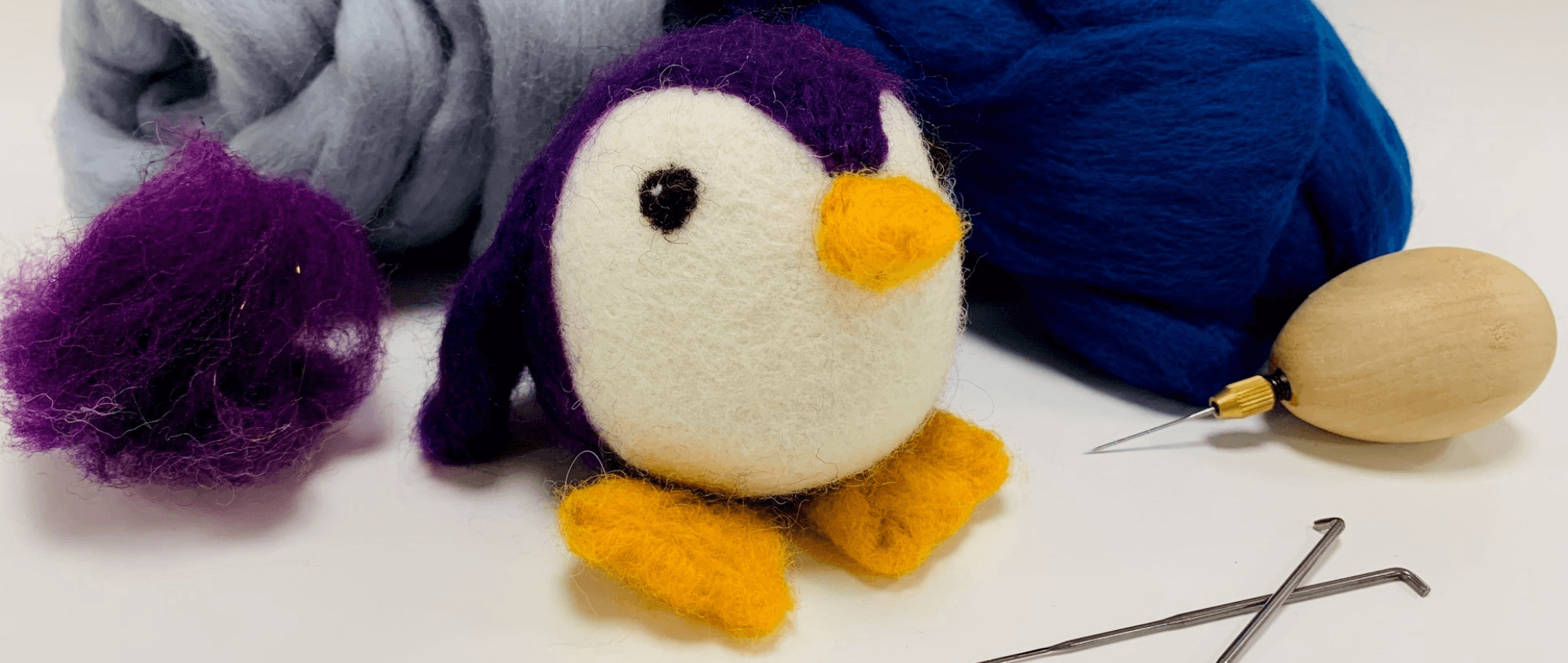 Needle felted penguin