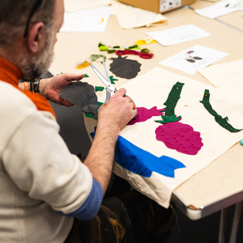 Art with Heart, Salford Voices banner - credit Joe Smith