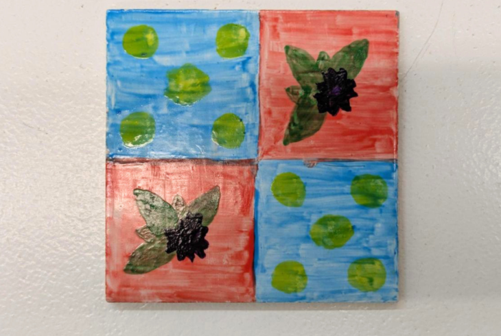 Painted tile