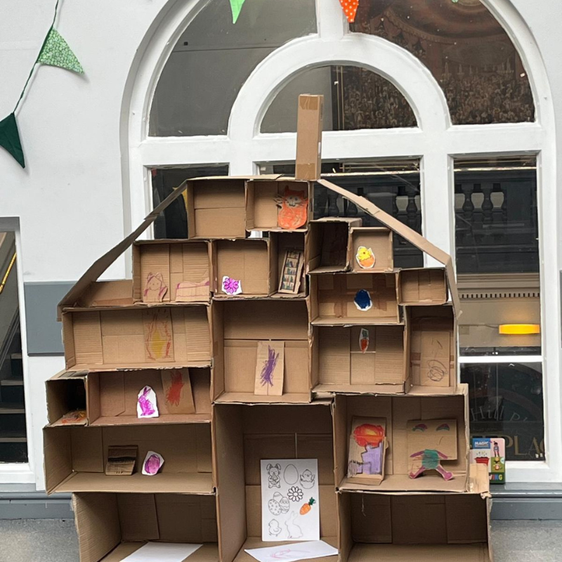 Cardboard dolls house