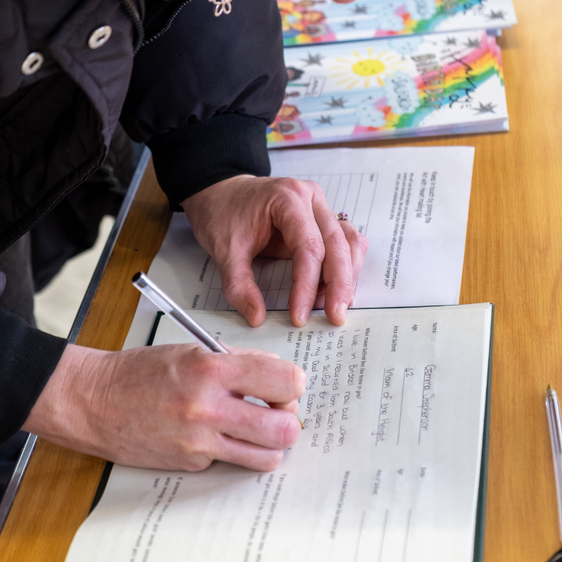 Person writing