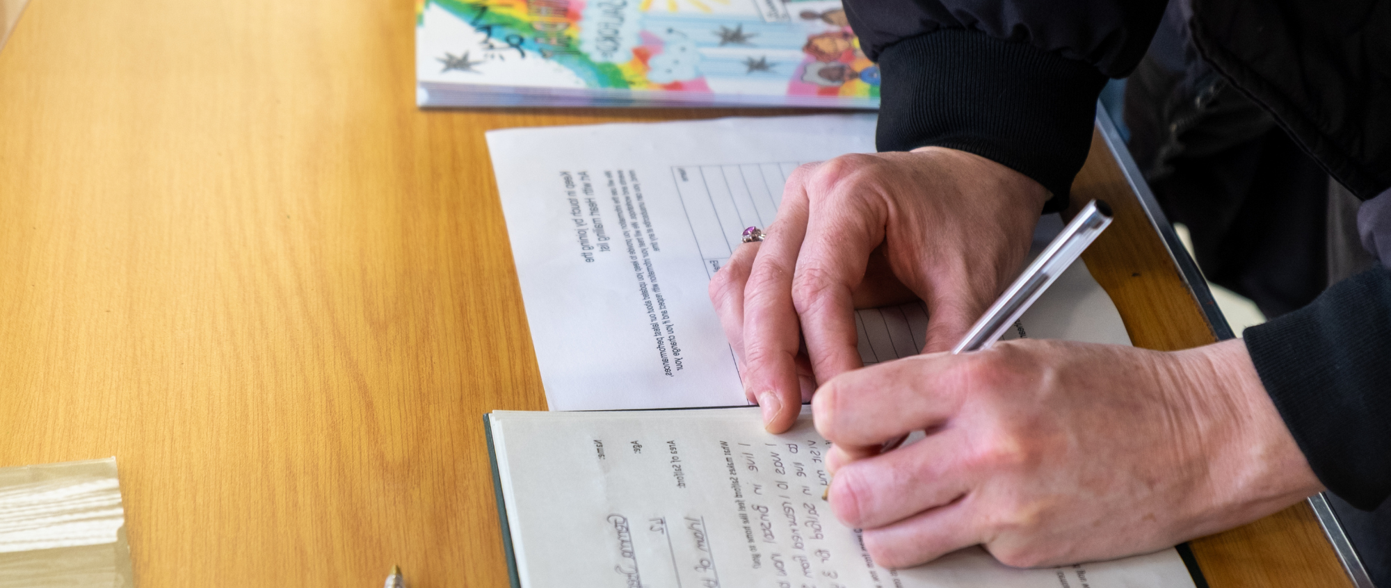 Person writing