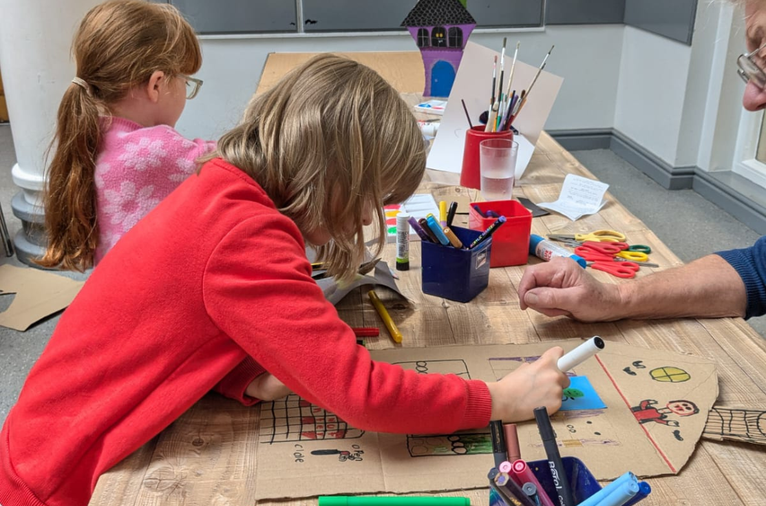 Child during craft session