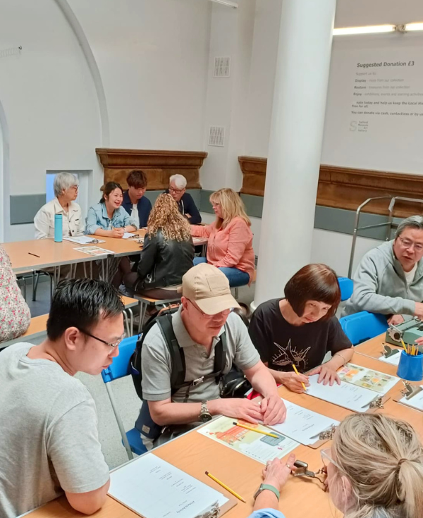 Group in learning room