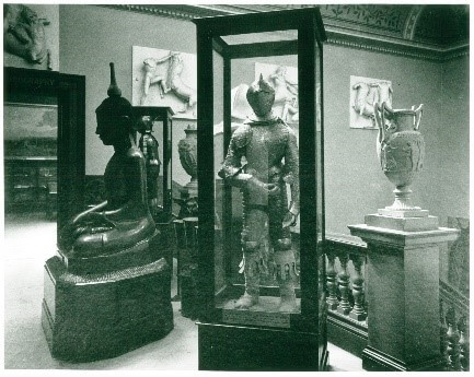 Top of main stairs, 1899, now the top of the Bluestairs Gallery